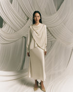 Load image into Gallery viewer, The Mathilde Draped Silk Blouse
