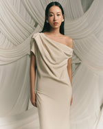 Load image into Gallery viewer, Euralie Asymmetrical Shoulder Dress
