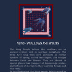 Load image into Gallery viewer, Nung - Swallows and Spirits 2 Handmade Silk Scarf
