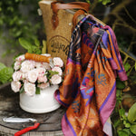 Load image into Gallery viewer, Dao -The Dog Dragon God and Herbs Handmade Silk Scarf
