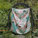 Load image into Gallery viewer, Thai - Bauhinia and Fairies Handmade Silk Scarf
