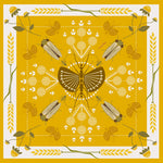 Load image into Gallery viewer, Yellow Butterfly Handmade Silk Scarf
