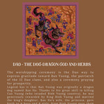 Load image into Gallery viewer, Dao -The Dog Dragon God and Herbs Handmade Silk Scarf
