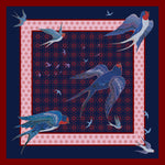 Load image into Gallery viewer, Nung - Swallows and Spirits 2 Handmade Silk Scarf
