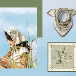 Load image into Gallery viewer, Hummingbird Handmade Silk Scarf
