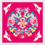 Load image into Gallery viewer, Felix Square Silk Scarf Pink
